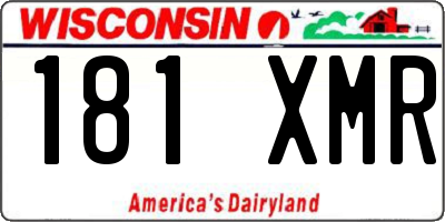WI license plate 181XMR