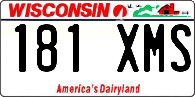 WI license plate 181XMS