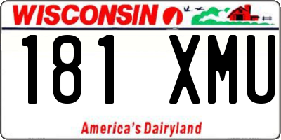 WI license plate 181XMU