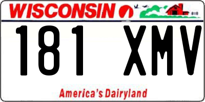 WI license plate 181XMV