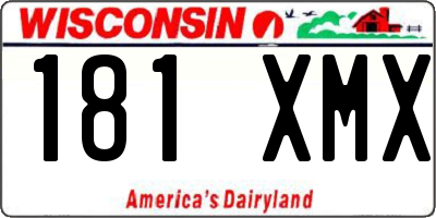 WI license plate 181XMX