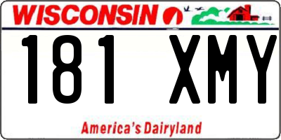 WI license plate 181XMY