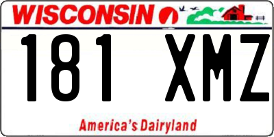 WI license plate 181XMZ