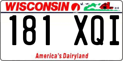 WI license plate 181XQI