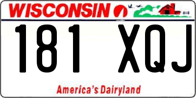 WI license plate 181XQJ