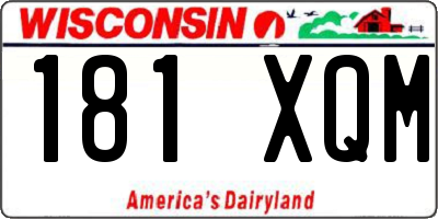 WI license plate 181XQM