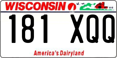 WI license plate 181XQQ