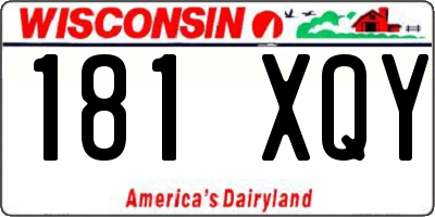 WI license plate 181XQY