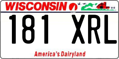WI license plate 181XRL