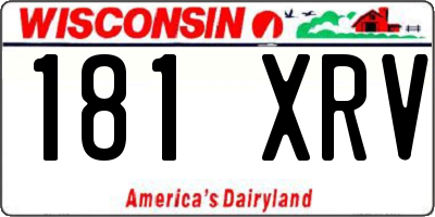 WI license plate 181XRV