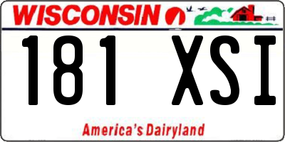 WI license plate 181XSI