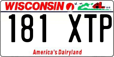 WI license plate 181XTP
