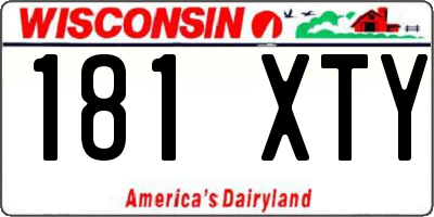 WI license plate 181XTY