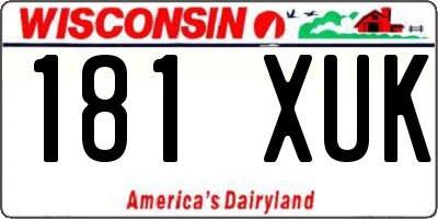 WI license plate 181XUK