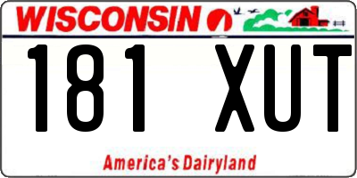 WI license plate 181XUT
