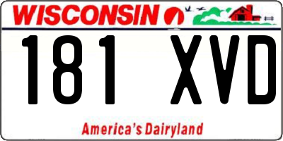 WI license plate 181XVD