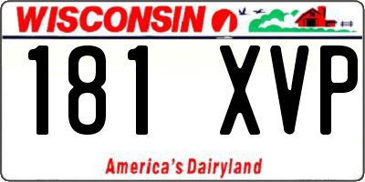 WI license plate 181XVP