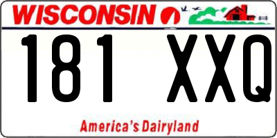 WI license plate 181XXQ