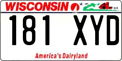 WI license plate 181XYD