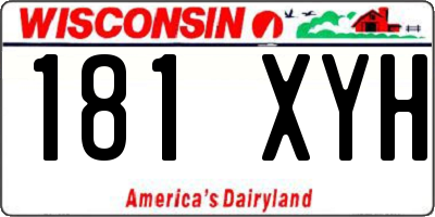 WI license plate 181XYH