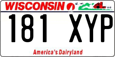 WI license plate 181XYP