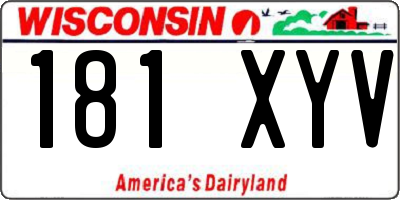 WI license plate 181XYV