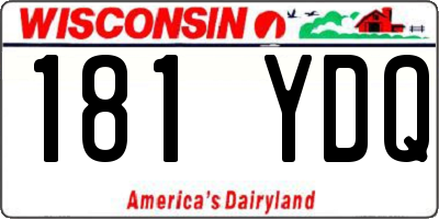 WI license plate 181YDQ
