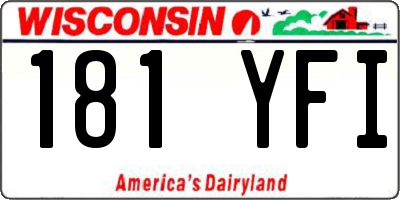 WI license plate 181YFI