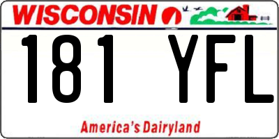 WI license plate 181YFL