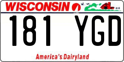 WI license plate 181YGD