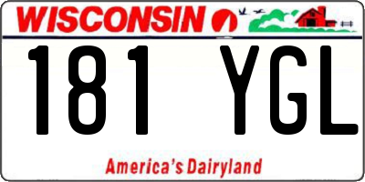 WI license plate 181YGL