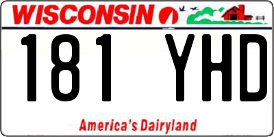 WI license plate 181YHD