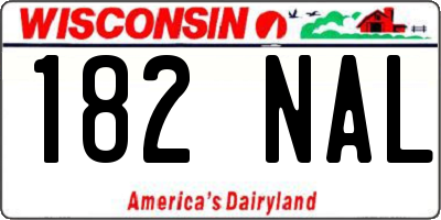 WI license plate 182NAL