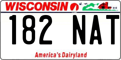 WI license plate 182NAT