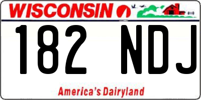 WI license plate 182NDJ