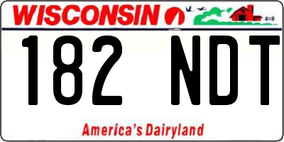 WI license plate 182NDT