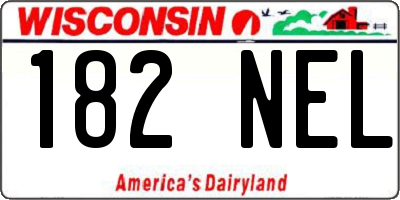 WI license plate 182NEL