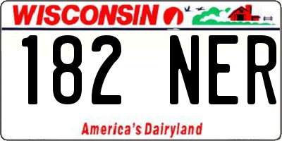 WI license plate 182NER