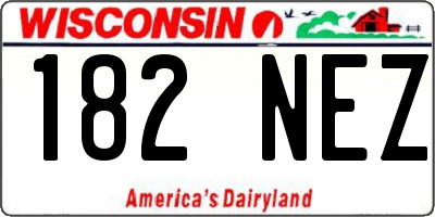 WI license plate 182NEZ