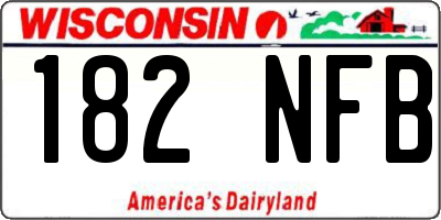 WI license plate 182NFB