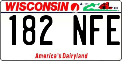 WI license plate 182NFE