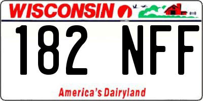 WI license plate 182NFF