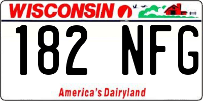 WI license plate 182NFG