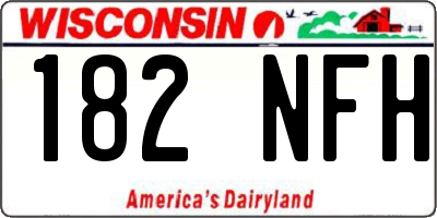 WI license plate 182NFH