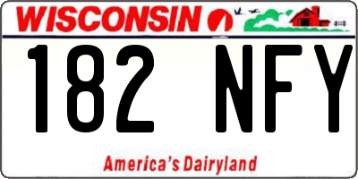 WI license plate 182NFY