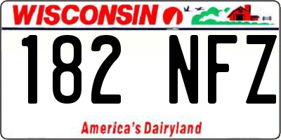 WI license plate 182NFZ