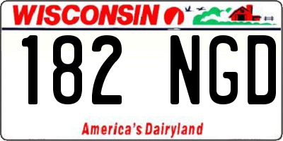 WI license plate 182NGD