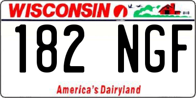 WI license plate 182NGF
