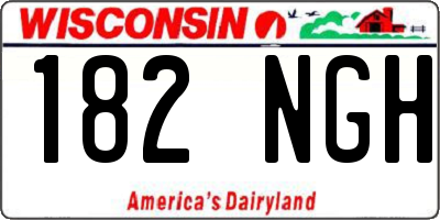 WI license plate 182NGH