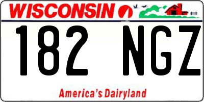WI license plate 182NGZ